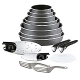 Tefal Ingenio Essential - Juego de 4 Sartenes, 3 Cazos + Mango extra&Atilde;&shy;ble: Sartenes de 22/26/28 cm +...